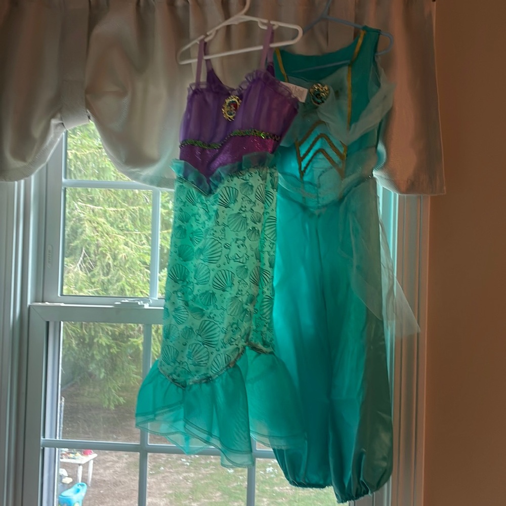 GUC jasmine & EUC Ariel dress up Girls 4-6x